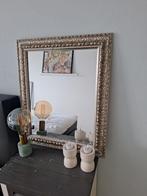 Spiegel met zilverkleurige lijst, Huis en Inrichting, Woonaccessoires | Spiegels, Minder dan 100 cm, Rechthoekig, Ophalen