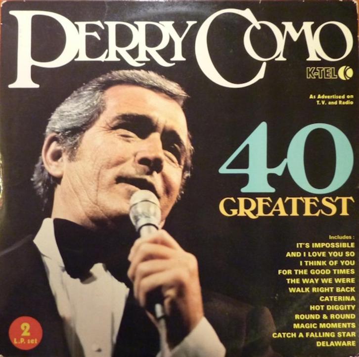 Dubbel (2) LP Perry Como – 40 Greatest-zeer mooi, Cd's en Dvd's, Vinyl | Pop, Zo goed als nieuw, 1960 tot 1980, 12 inch, Ophalen of Verzenden