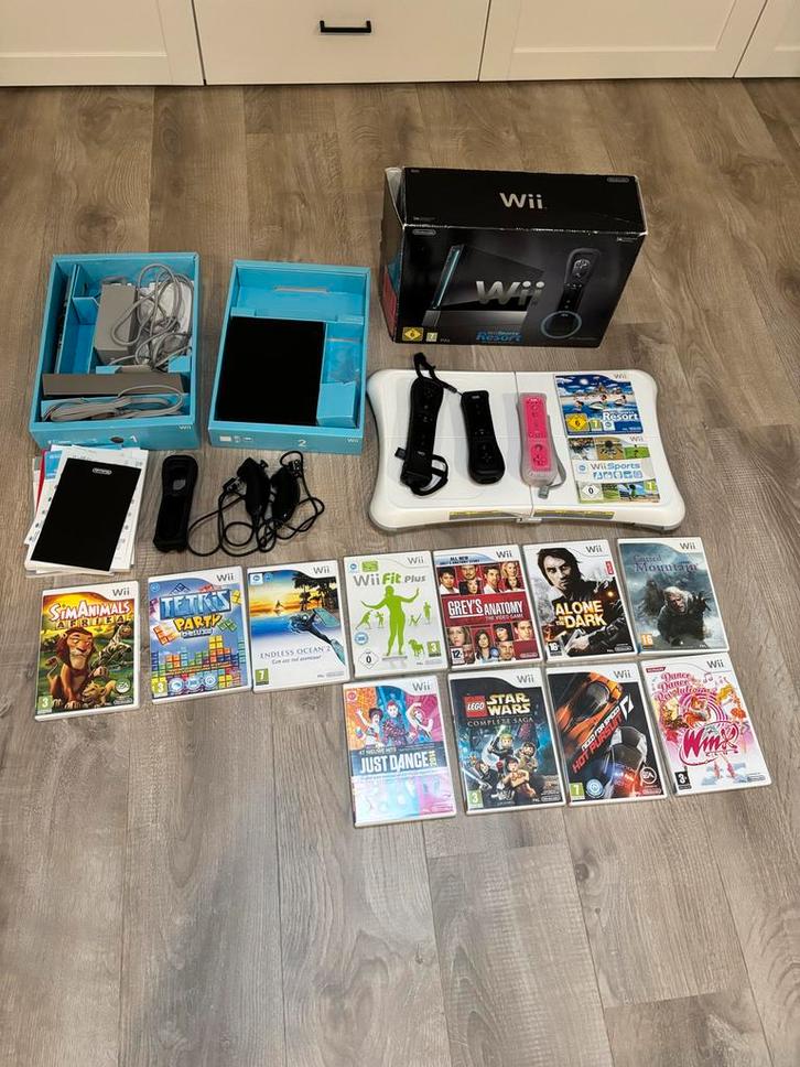 Nintendo Wii console met 13 spellen., Spelcomputers en Games, Spelcomputers | Overige, Gebruikt, Ophalen of Verzenden