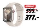 APPLE Watch Series 9 Cellular 45 mm Sterrenlicht, Apple Watch ⌚️, Zwart, IOS, Nieuw