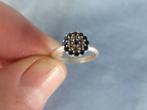 Ring in 925 karaat zilver met saffieren en stenen . 20e eeuw, Ophalen of Verzenden, Dame, Zilver, Zilver