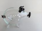 Glasdecoratie Varken/spaarpot. Mondgeblazen., Huis en Inrichting, Woonaccessoires | Vazen, Overige kleuren, Ophalen of Verzenden
