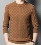 Heren sweater trui maat M damier nieuw in de verpakking, Ophalen of Verzenden, Nieuw, Maat 48/50 (M), Bruin