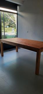 Teakhouten Tafel 200x100 - Zo Goed Als Nieuw, Huis en Inrichting, Tafels | Eettafels, Ophalen, 50 tot 100 cm, Zo goed als nieuw