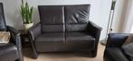 Lederen senioren tweezitsbank, Huis en Inrichting, Ophalen, Gebruikt, Tweepersoons, Rechte bank