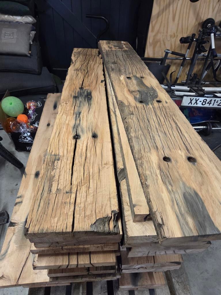 Robuuste oude planken, Ophalen, Gebruikt