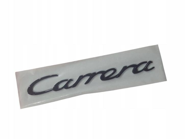 Porsche Carrera embleem – glans zwart /  nieuw, Auto diversen, Autostickers, Ophalen of Verzenden