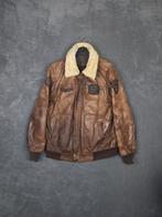 Pme Legend Jas Leer XL Pilotenjack Bontkraag Bruin Buffalo, Bruin, ., Maat 56/58 (XL), Ophalen of Verzenden
