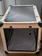 Honden Bench beige zwart inklapbaar, Dieren en Toebehoren, Hondenbenches, Ophalen of Verzenden, Zo goed als nieuw