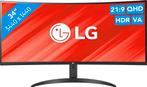 LG UltraWide 34WR50QK-B Monitor, Computers en Software, Monitoren, Gaming, In hoogte verstelbaar, Ophalen of Verzenden, 61 t/m 100 Hz