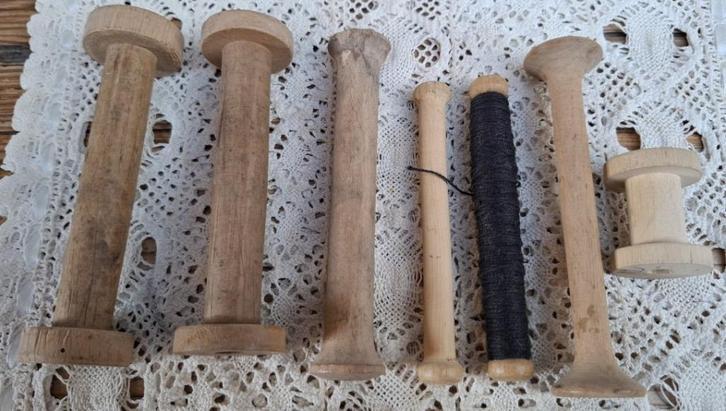 Lotje Franse houten klosjes 1, Antiek en Kunst, Curiosa en Brocante, Ophalen of Verzenden