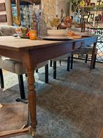 Antieke engelse eettafel, hout, bureau, landelijk wonen, Ophalen of Verzenden