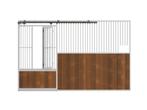 Paardenstal voorwand Basic | Met schuifdeur & voeropening, Weidegang