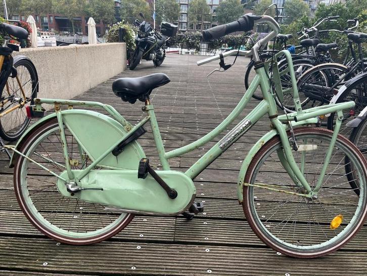 Kinderfiets Popal 24 inch mintgroen, Fietsen en Brommers, Fietsen | Meisjes, Gebruikt, 24 inch, Handrem, Versnellingen, Ophalen