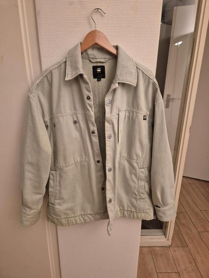 G-star spijker overhemd lichtgroene maat L, Kleding | Heren, Overhemden, Zo goed als nieuw, Halswijdte 41/42 (L), Groen, Ophalen of Verzenden