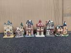 Kersthuisjes Set - 6 Stuks, Ophalen of Verzenden, Zo goed als nieuw