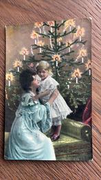 Moeder met kind bij de kerstboom.1911, Verzamelen, Ansichtkaarten | Themakaarten, Ophalen of Verzenden, Voor 1920, Gelopen, Feest(dag)