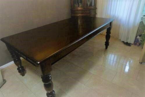 eettafel kersen als nieuw, Huis en Inrichting, Tafels | Eettafels, Gebruikt, 50 tot 100 cm, 200 cm of meer, Vijf personen of meer