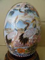 Japans Satsuma ei Japan met kraanvogels verguld 16cm 1970, Antiek en Kunst, Ophalen of Verzenden