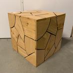 Bijzettafel kubus- massief Suarhout - 45 x 45cm -TTM Wonen, Huis en Inrichting, Tafels | Bijzettafels, 45 tot 60 cm, Minder dan 55 cm