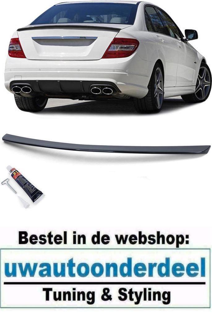 Spoiler Achterklep AMG Look Zwart Voor MB C Klasse W204, Auto diversen, Tuning en Styling, Ophalen of Verzenden