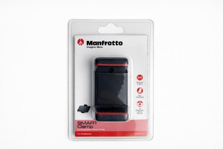 Manfrotto Smart Clamp – Universele Smartphone Houder (Nieuw), Audio, Tv en Foto, Actiecamera's, Nieuw, Overige merken, Ophalen of Verzenden