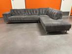 🚚GRATIS LEVERING ✅Mooie grijze ribstof hoekbank zeer netjes, Huis en Inrichting, Banken | Bankstellen, Ophalen, The best sofa