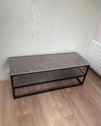 Tv-meubel | betonlook blad + matzwart frame, 100 tot 150 cm, Ophalen of Verzenden, Zo goed als nieuw, Minder dan 100 cm