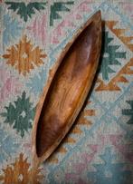 Canoe bowl teakhout, Huis en Inrichting, Woonaccessoires | Schalen en Manden, Ophalen of Verzenden, Gebruikt, Ovaal, Hout
