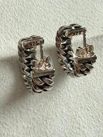 Chain oorbel buddha to buddha zilver NIEUW, Nieuw, Ophalen of Verzenden, Knopjes of Stekers, Zilver