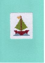 kaart met geborduurd zeilschip (318), Ophalen of Verzenden, Nieuw, Overige thema's