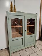 Antiek Art Deco Kabinet met Glas, Ophalen, Gebruikt, 50 tot 100 cm, Glas