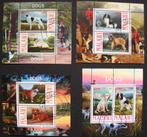 - 644 - 4 Blokjes met 8 diverse Honden., Verzenden, Gestempeld, Dier of Natuur