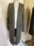 lang vest Made in Italy L groen/creme wol, Made in Italy, Verzenden, Maat 42/44 (L), Zo goed als nieuw