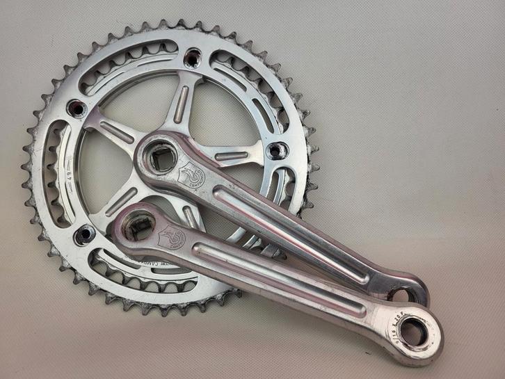 Campagnolo Record crankstel vintage, Fietsen en Brommers, Fietsonderdelen, Gebruikt, Racefiets, Crankstel of Pedalen, Ophalen of Verzenden