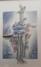 Aquarel bloemen (abstract), Ophalen of Verzenden