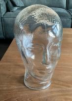 retro etalage hoofd glas geperst pruik hoed of koptelefoon, Ophalen of Verzenden, Huis en Inrichting