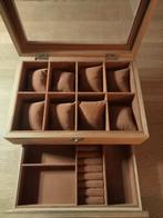 Horloge Koffer Kist en een lade voor Sieraden Zie Fotos, Ophalen of Verzenden, Zo goed als nieuw, Bruin, Hardcase