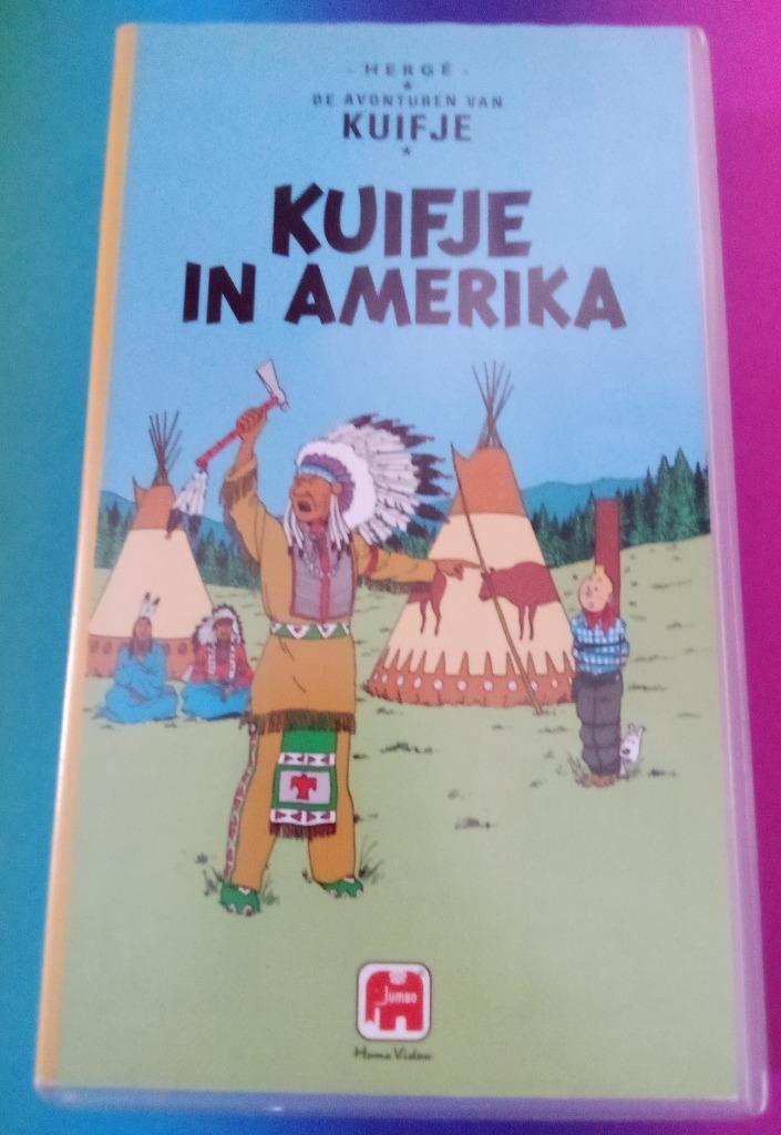 VHS - Kuifje in Amerika, Cd's en Dvd's, VHS | Film, Zo goed als nieuw, Actie en Avontuur, Alle leeftijden, Verzenden