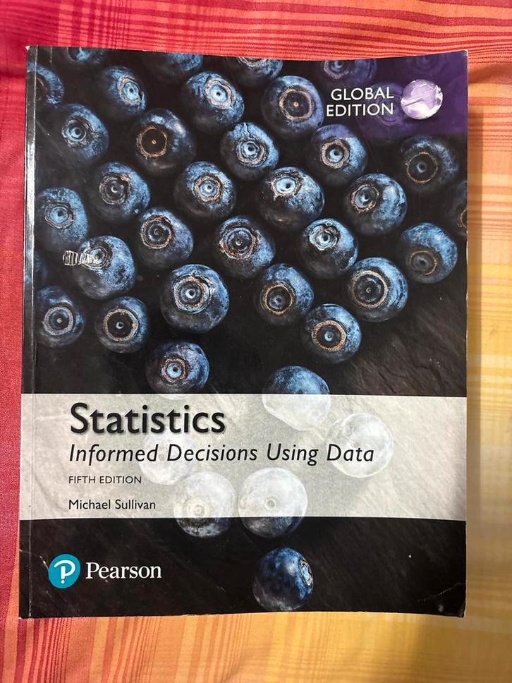 Statistics: Informed Decisions Using Data, Sullivan, Boeken, Schoolboeken, Zo goed als nieuw, Overige vakken, Overige niveaus