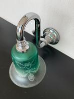 Groen (wand) lampje van glas art deco, Antiek en Kunst, Ophalen of Verzenden