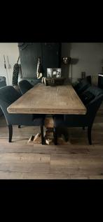 Landelijke zware kloostertafel incl stoelen, Huis en Inrichting, Complete eetkamers, 4 tot 6 stoelen, Gebruikt, Landelijk, Ophalen