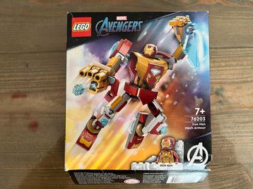LEGO Marvel Avengers Iron Man Mech Armour 76203 beschikbaar voor biedingen