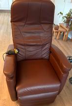 Fitform leren sta opstoel, Huis en Inrichting, Fauteuils, Ophalen, Zo goed als nieuw, 50 tot 75 cm, Leer
