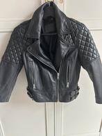 Zwart leren biker jack All saints maat 34, Ophalen of Verzenden, Zo goed als nieuw, Maat 34 (XS) of kleiner, Zwart