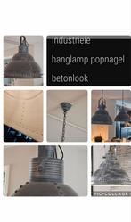 2 industriële hanglampen betonlook, Huis en Inrichting, Lampen | Hanglampen, Ophalen of Verzenden, Zo goed als nieuw, Minder dan 50 cm