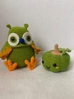 Hand gehaakte Uil Button met pompoen, vogel, Ophalen of Verzenden, Zo goed als nieuw, Haken, Overige typen