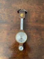 Antieke aneröide barometer - met thermometer en kompas, Ophalen, Gebruikt, Barometer