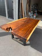 Suar houten boomstam tafel zelf gemaakt, Huis en Inrichting, Tafels | Eettafels, Ophalen of Verzenden, Zo goed als nieuw, Vijf personen of meer