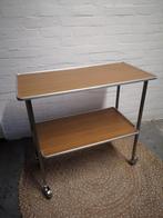 Vintage trolley bijzettafel, Huis en Inrichting, Tafels | Bijzettafels, Ophalen, Zo goed als nieuw, 75 cm of meer, 60 cm of meer